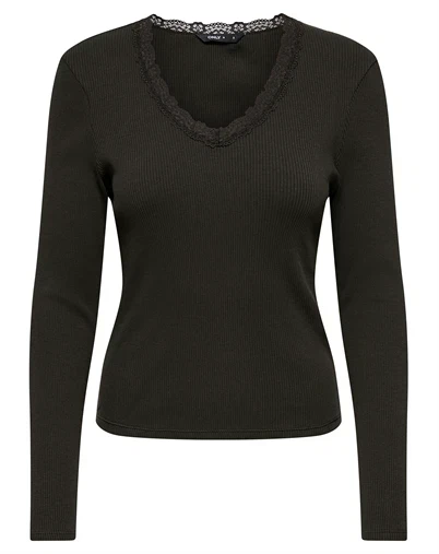 Only - ONLSara Sharai Bluse - Chocolate Torte